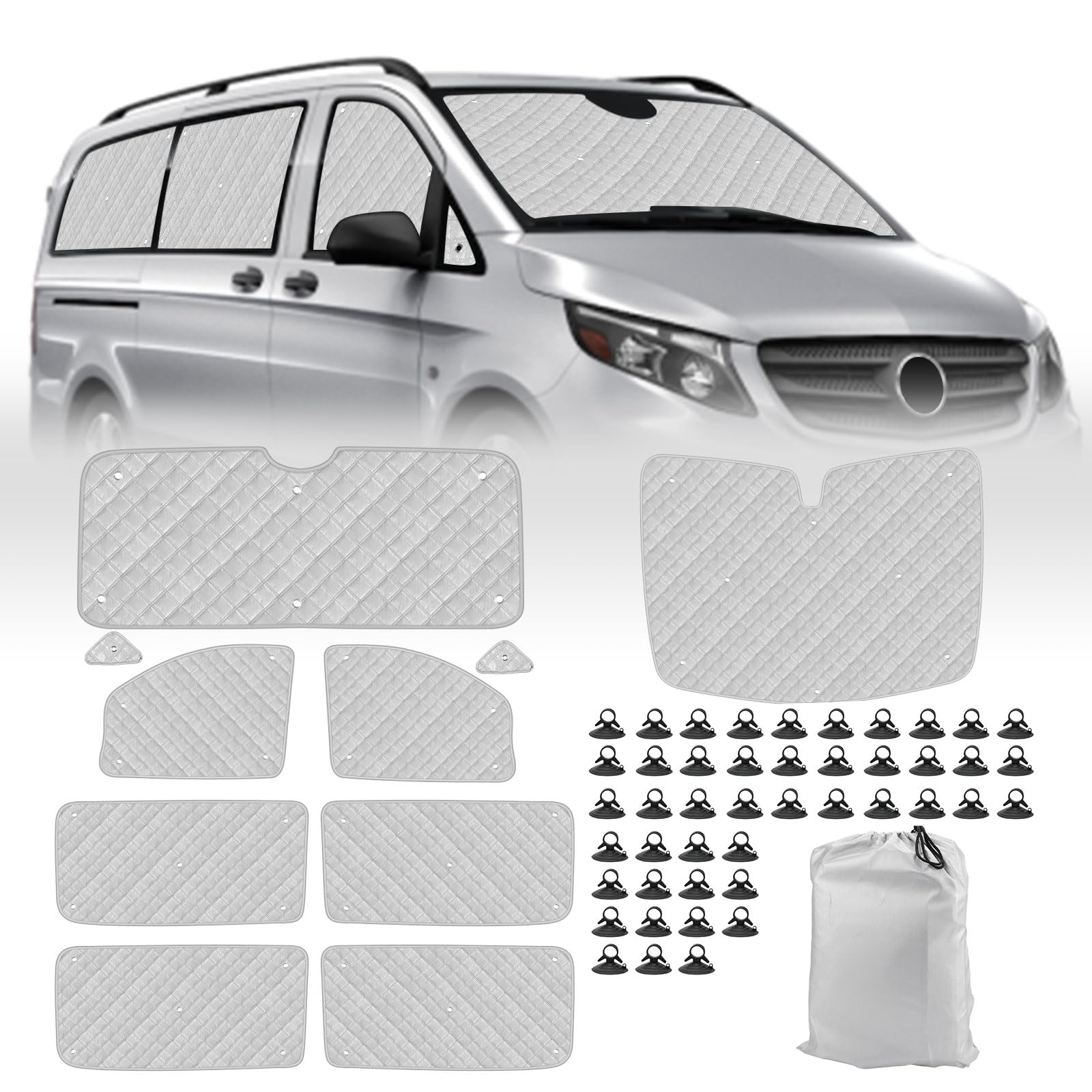 Opaltool Thermomatte Fahrerhaus Innen für Mercedes-Benz VITO III W447/Viano 2014-2022, 10PCS LWB UV- & Wasserschutz Sonnenschutz Frontscheibe Innen für Wohnmobil Privatsphäre & Temperaturkontrolle Opaltool Thermomatte Fahrerhaus Innen für Mercedes-Benz VITO III W447/Viano 2014-2022, 10PCS LWB UV- & Wasserschutz Sonnenschutz Frontscheibe Innen für Wohnmobil Privatsphäre & Temperaturkontrolle von Opaltool