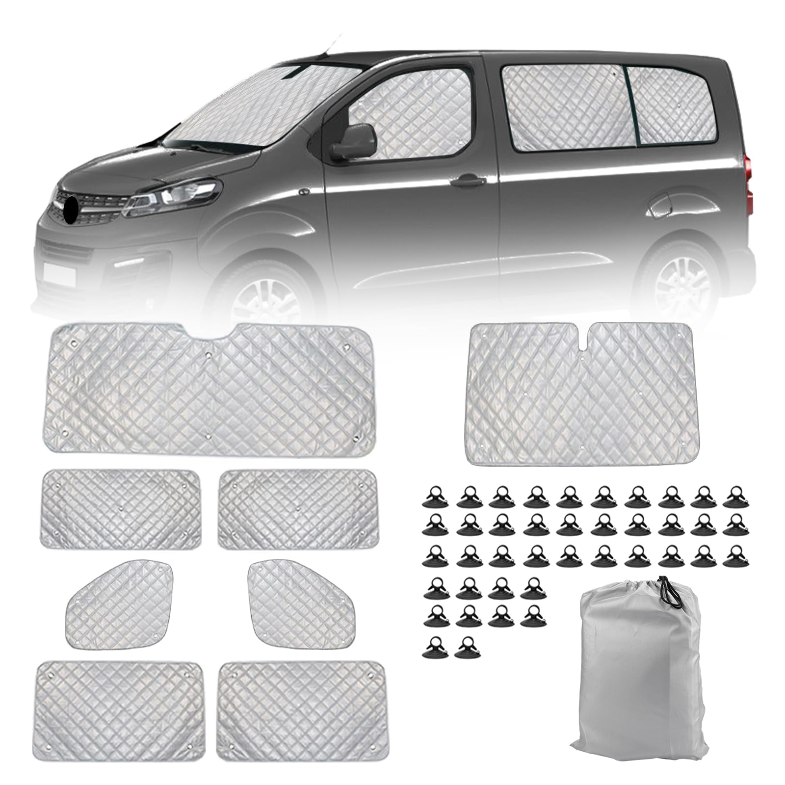 Thermomatte Fahrerhaus Innen für Ford Transit Custom 2012-2024, 8 STK SWB Wasserdicht UV-Proof Sonnenschutz Auto Frontscheibe Schnee Frontscheibenabdeckung mit Schwarzem Rücken, 98% Verdunkelung Thermomatte Fahrerhaus Innen für Ford Transit Custom 2012-2024, 8 STK SWB Wasserdicht UV-Proof Sonnenschutz Auto Frontscheibe Schnee Frontscheibenabdeckung mit Schwarzem Rücken, 98% Verdunkelung von Opaltool