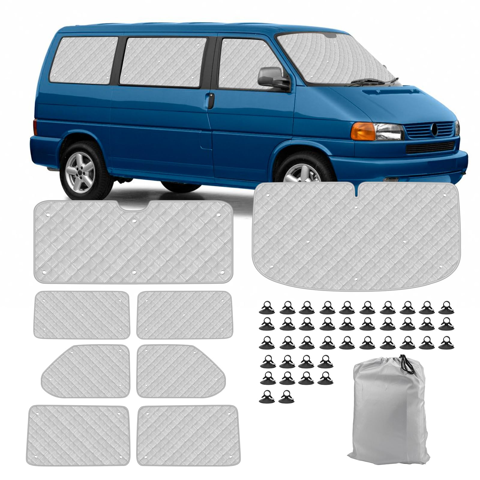 Opaltool Thermomatte Fahrerhaus Innen für VW T4, 8-teiliges UV- & Wasserschutz Sonnenschutz Frontscheibe Innen für Wohnmobil Privatsphäre & Temperaturkontrolle Opaltool Thermomatte Fahrerhaus Innen für VW T4, 8-teiliges UV- & Wasserschutz Sonnenschutz Frontscheibe Innen für Wohnmobil Privatsphäre & Temperaturkontrolle von Opaltool