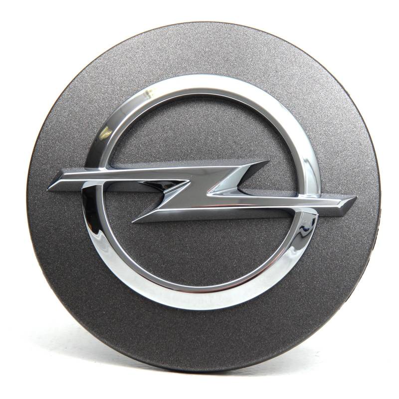 Opel Original-Opel/GM-Zierkappe für Alufelgen, aus gebürstetem Aluminium, Opel-Emblem, Anthrazit von Opel