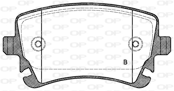 Bremsbelagsatz, Scheibenbremse Hinterachse Open Parts BPA0897.02 von Open Parts