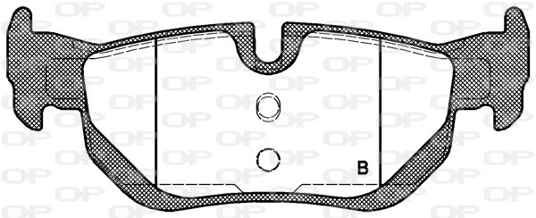 Bremsbelagsatz, Scheibenbremse Hinterachse Open Parts BPA1145.00 von Open Parts