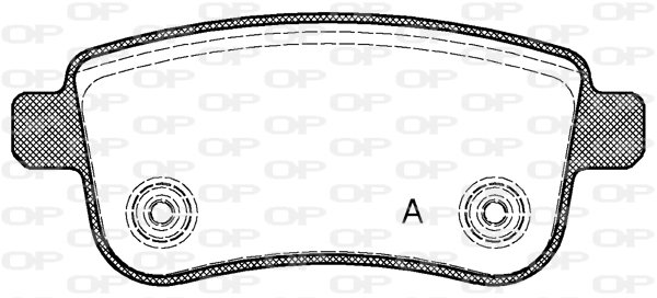 Bremsbelagsatz, Scheibenbremse Hinterachse Open Parts BPA1387.00 von Open Parts