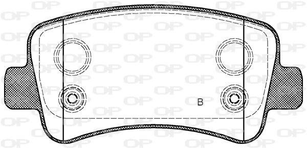 Bremsbelagsatz, Scheibenbremse Hinterachse Open Parts BPA1439.01 von Open Parts