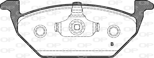 Bremsbelagsatz, Scheibenbremse Vorderachse Open Parts BPA0633.20 von Open Parts