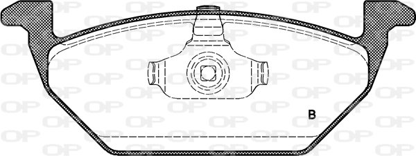 Bremsbelagsatz, Scheibenbremse Vorderachse Open Parts BPA0633.41 von Open Parts