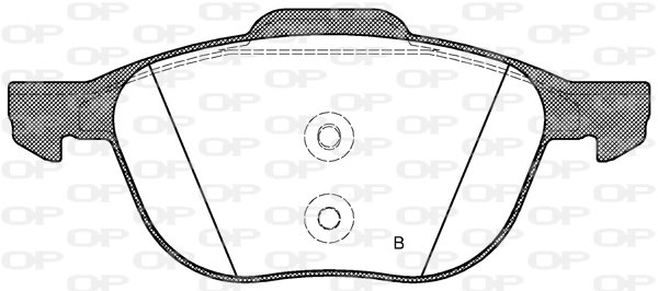 Bremsbelagsatz, Scheibenbremse Vorderachse Open Parts BPA1082.30 von Open Parts