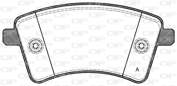 Bremsbelagsatz, Scheibenbremse Vorderachse Open Parts BPA1351.00 von Open Parts