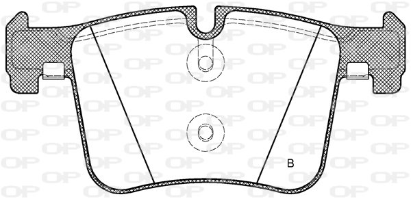 Bremsbelagsatz, Scheibenbremse Vorderachse Open Parts BPA1457.00 von Open Parts