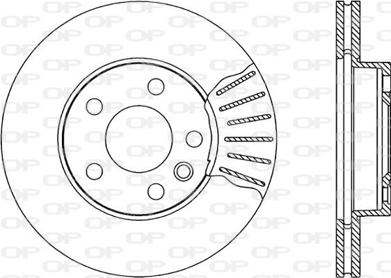 Bremsscheibe Vorderachse Open Parts BDA1843.20 von Open Parts
