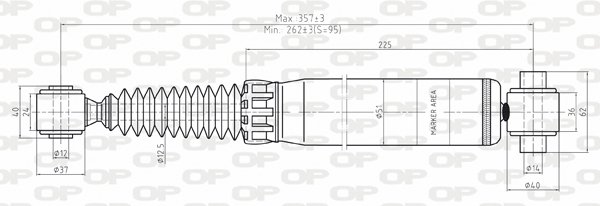 Stoßdämpfer Hinterachse Open Parts SAB8043.32 von Open Parts