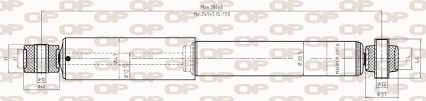 Stoßdämpfer Hinterachse Open Parts SAB8252.32 von Open Parts