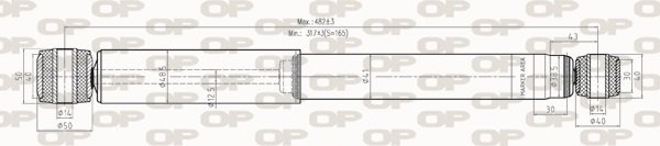 Stoßdämpfer Hinterachse Open Parts SAB8264.32 von Open Parts