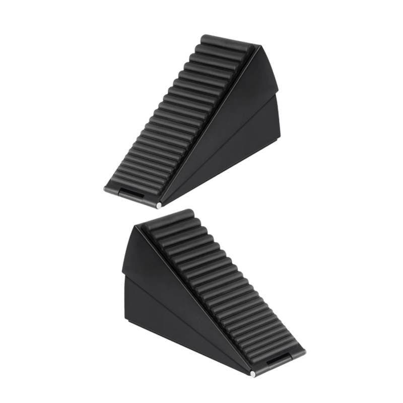Operitacx 2 Stück Tür stopper Kabinettstür Stoßfänger Türstopper für die Innentür Türschutz Türstopper für die Wand Zugluftstopper unter der Tür Türstütze Gummi Black von Operitacx