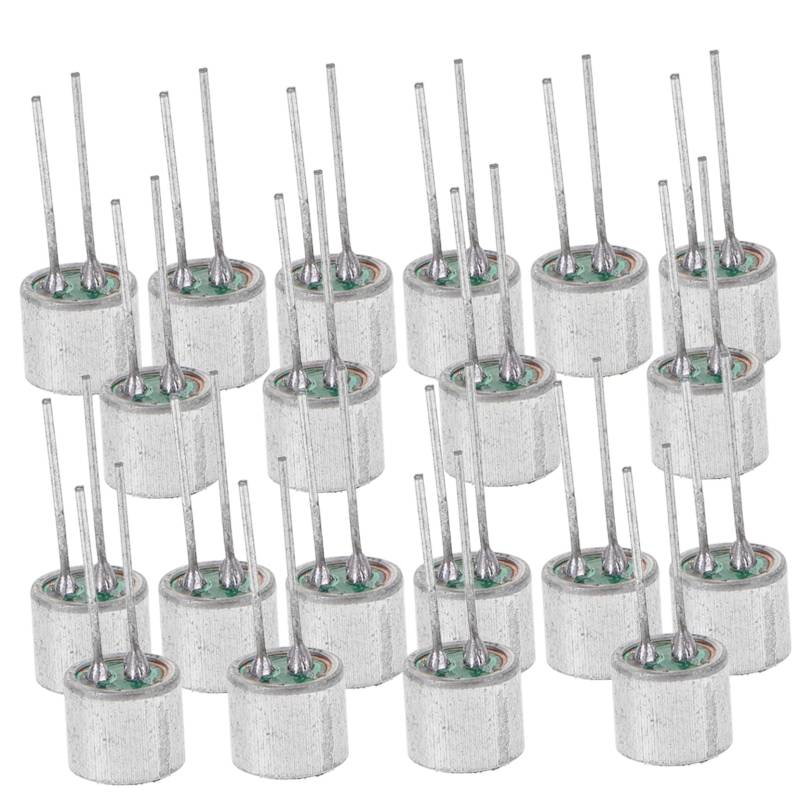 Operitacx 20Stücke Zylindrische Elektret Kondensatormikrofon Tonabnehmer Hochsensibles Mikrofon Mit Pin Design Für Lichtsteuerung Einfaches Design von Operitacx