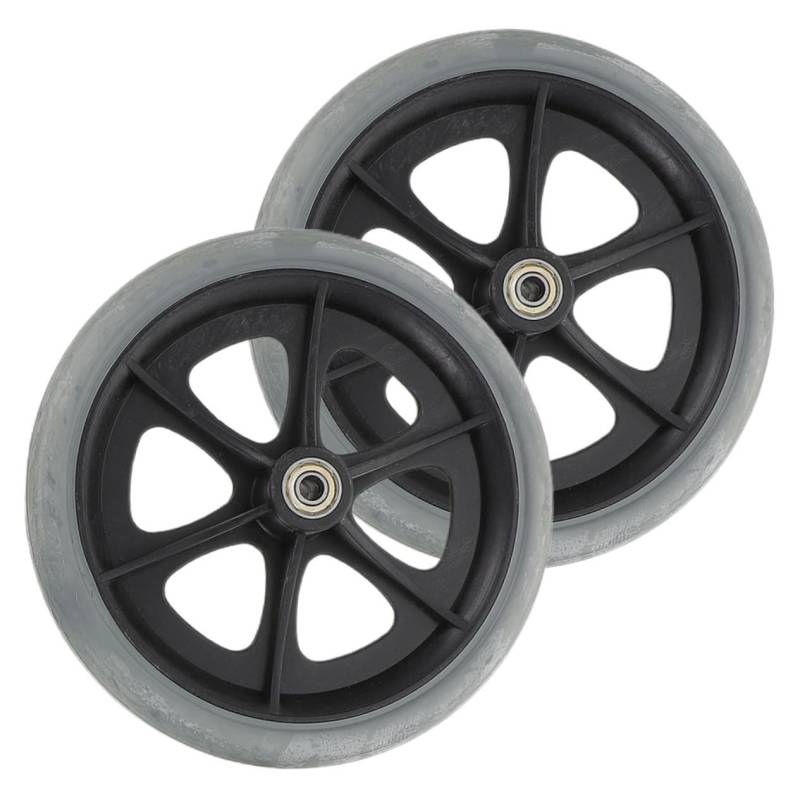Operitacx 2Stücke Vorderräder Für Rollstühle Rutschfeste Ersatzräder Mit Drehbarem Design Für Sichere Robuste Rollstuhlteile Für Einfache Navigation von Operitacx