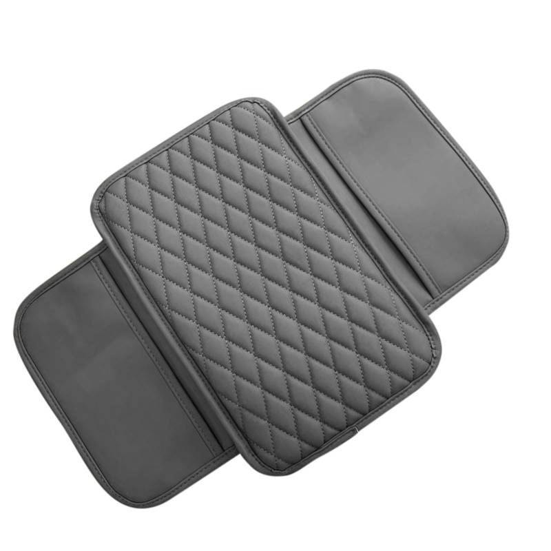 Auto Armlehne Kissen, Auto Armlehne Booster Pads, Leder Auto Armlehne Booster Pads Mittelkonsole Erhöhung Protektor mit Aufbewahrungstaschen für Fahrzeuge, , LKW von Opilroyn