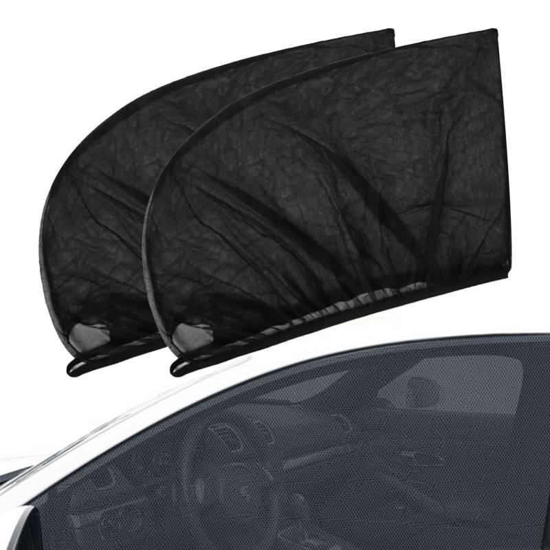 Mesh Sonnenschutz Auto | Blendschutz UV Strahlen Schutz - Atmungsaktive Seitenfensterscheiben, Private Haftfensterabdeckung, Auto Seitenfenster Sonnenschutz für Privatsphäre von Opilroyn