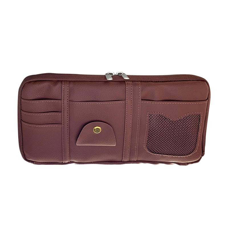 Opilroyn Auto-Sonnenblenden-Organizer – PU-Taschen-Organizer-Tasche | Multifunktionale Sonnenblenden-Abdeckung, Fahrzeug-Innenzubehör für Sonnenbrillen, Dokumente, Karten, Stift, Führerschein von Opilroyn