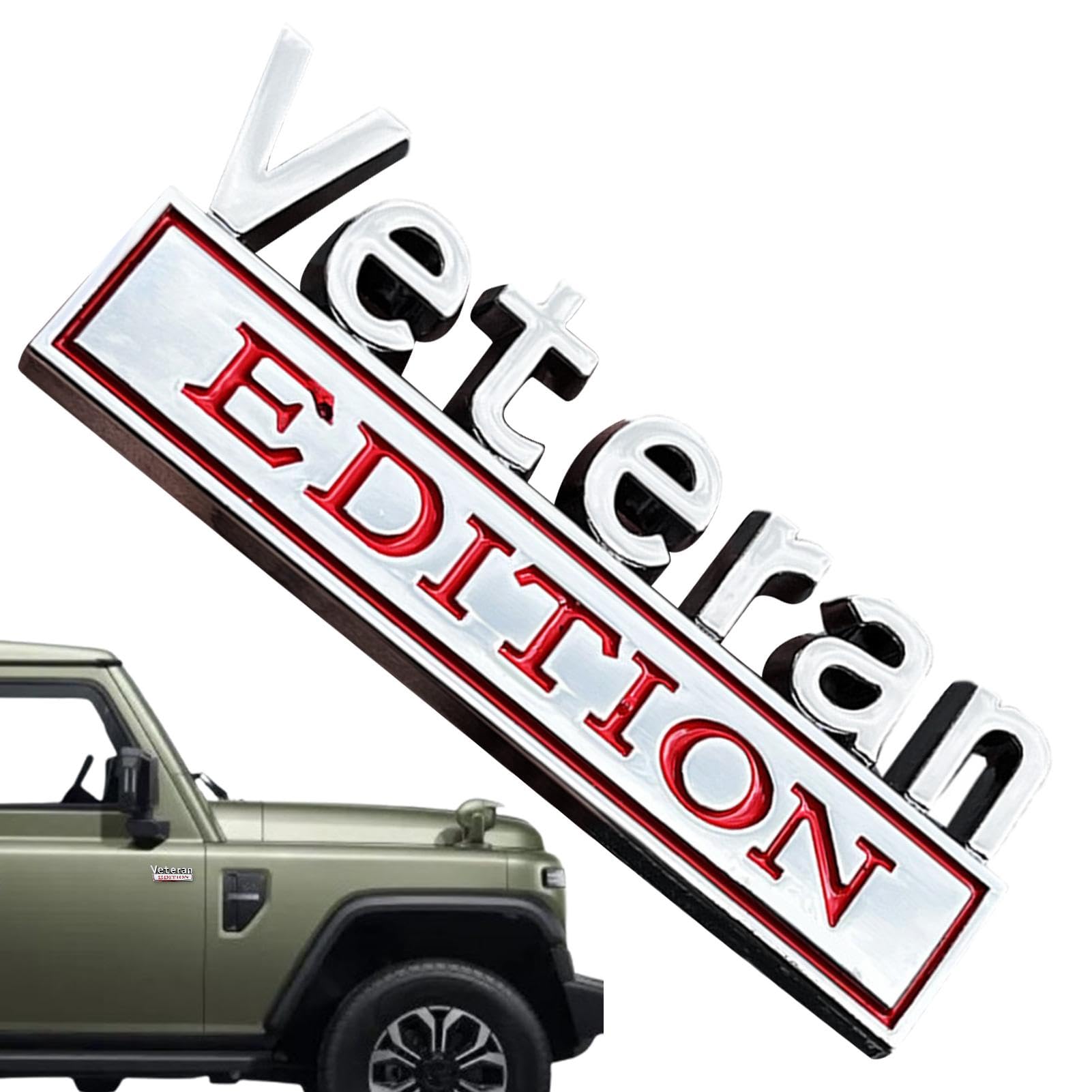 Veteran Edition Auto-Abzeichen | Dekorativer Auto-Aufkleber – Auto-Metall-Emblem-Aufkleber, Buchstaben, Stoßstangen-Abzeichen, LKW-Aufkleber für Fahrzeug, LKW Veteran Edition Auto-Abzeichen | Dekorativer Auto-Aufkleber – Auto-Metall-Emblem-Aufkleber, Buchstaben, Stoßstangen-Abzeichen, LKW-Aufkleber für Fahrzeug, LKW von Opilroyn