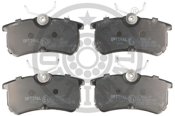 Bremsbelagsatz, Scheibenbremse Hinterachse Optimal BP-10310 von Optimal