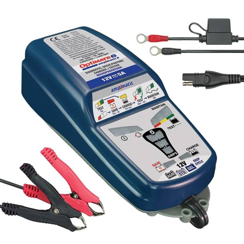 Optimate 6 Batterieladegerät 12v Motorrad Auto Smart Automatik Batterieladegerät Optimiser von Optimate