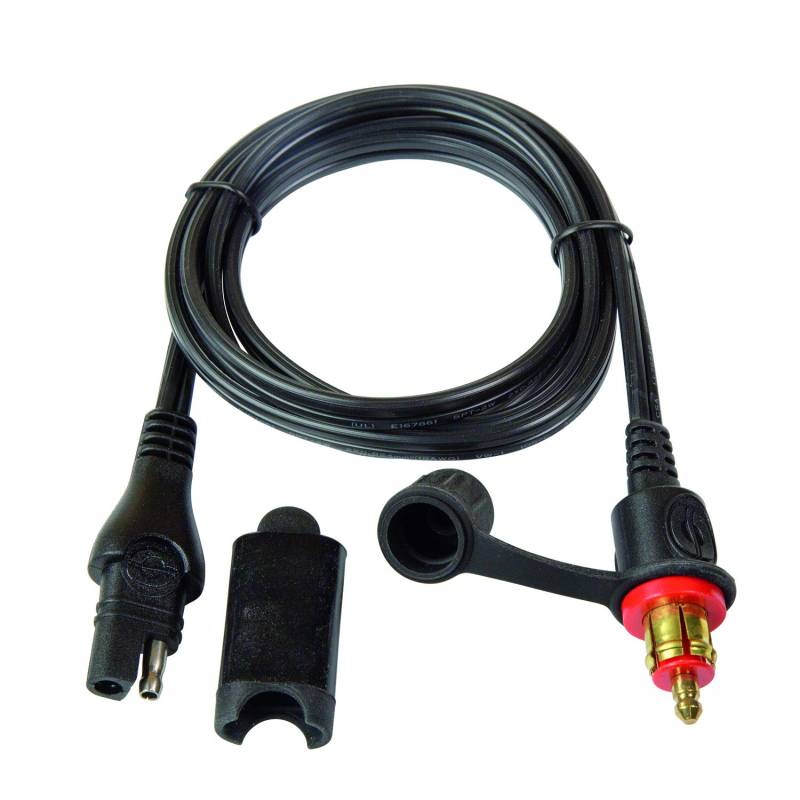 TecMate OptiMATE CABLE O-09, Adapter-Verlängerung, SAE auf MOTORRAD 180° Stecker, 48"/120cm, Schwarz von Tecmate