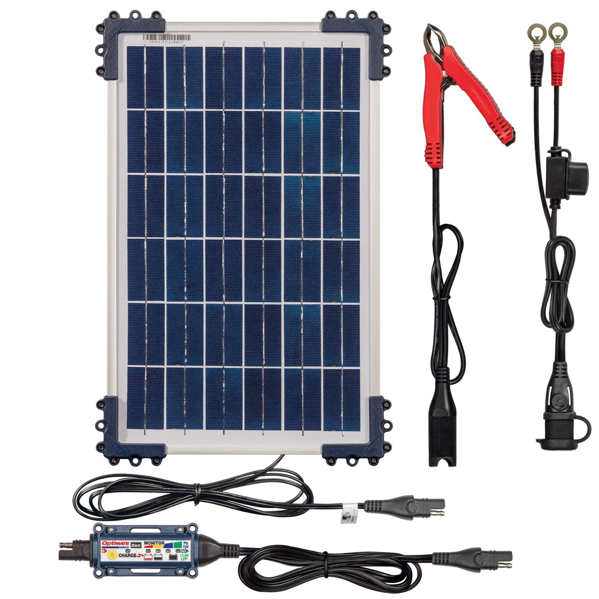 OptiMate TecMate Solar Duo + 10W Solar Panel, TM522-D1, Solarlade- & -wartungsgerät für 12.8V / 13.2V Lithium & 12V Blei-Säure Batterie von Tecmate