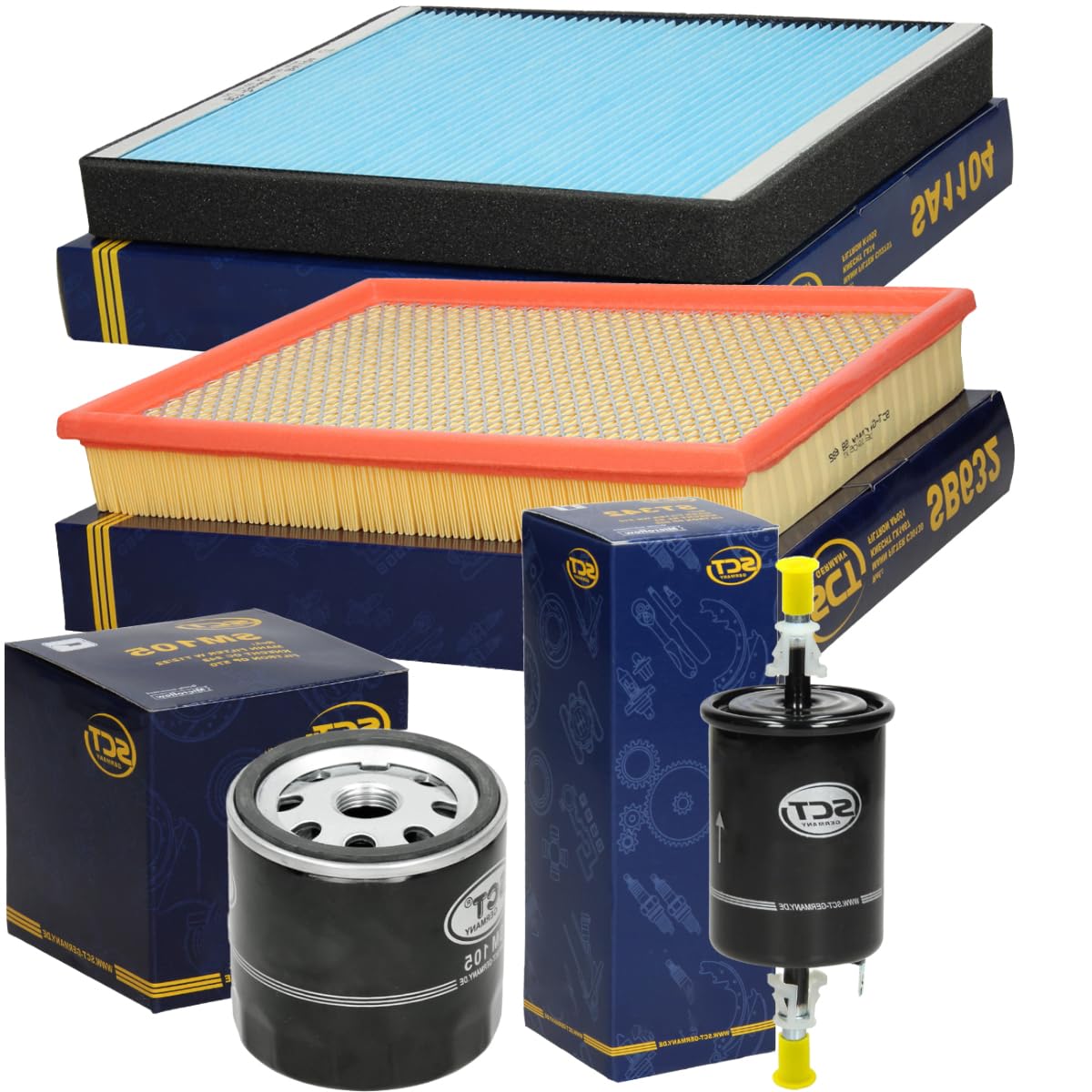 SCT SA1104 SB632 SM105 ST342 Inspektionspaket Filterset Filterkit 1 x Innenraumfilter 1 x Luftfilter 1 x Ölfilter 1 x Kraftstofffilter für Opel SCT SA1104 SB632 SM105 ST342 Inspektionspaket Filterset Filterkit 1 x Innenraumfilter 1 x Luftfilter 1 x Ölfilter 1 x Kraftstofffilter für Opel von Optizium