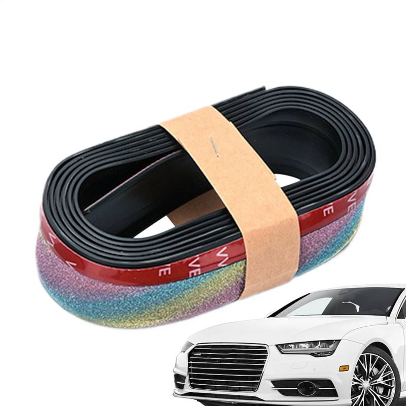 Front Bumper Lip, Car Lip Spoiler, Vehicle Body Trim, Auto Exterior Guard, 98.43 inches Flexible End Protector for Sedan Minivan Caravan Commuting and Long Distance Outing von Opvonxeh