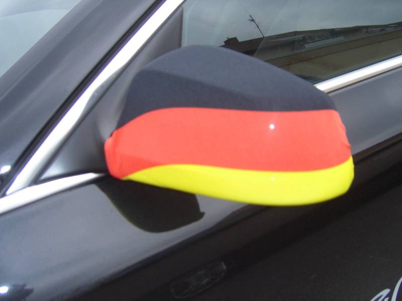 Oramics Fahne Germany Auto Aussenspiegel Flagge Deutschland WM 2010 AutoFahne Autoflagge Spiegel GEIL Germany Spiegel Socke NEU von Oramics