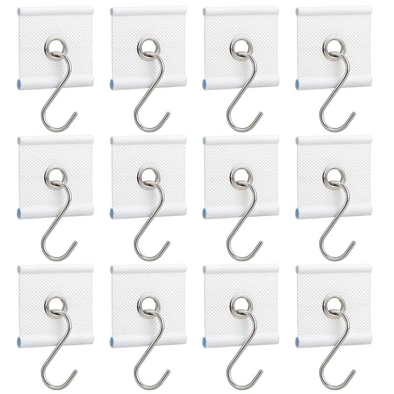 Orchideeknc Kederöse für 5/6mm und 7/8mm Kederschiene, 12 Stück Markisenhaken S-förmige Haken für Wohnwagen, Wohnmobile, Campingzelte (Weiß) von Orchideeknc