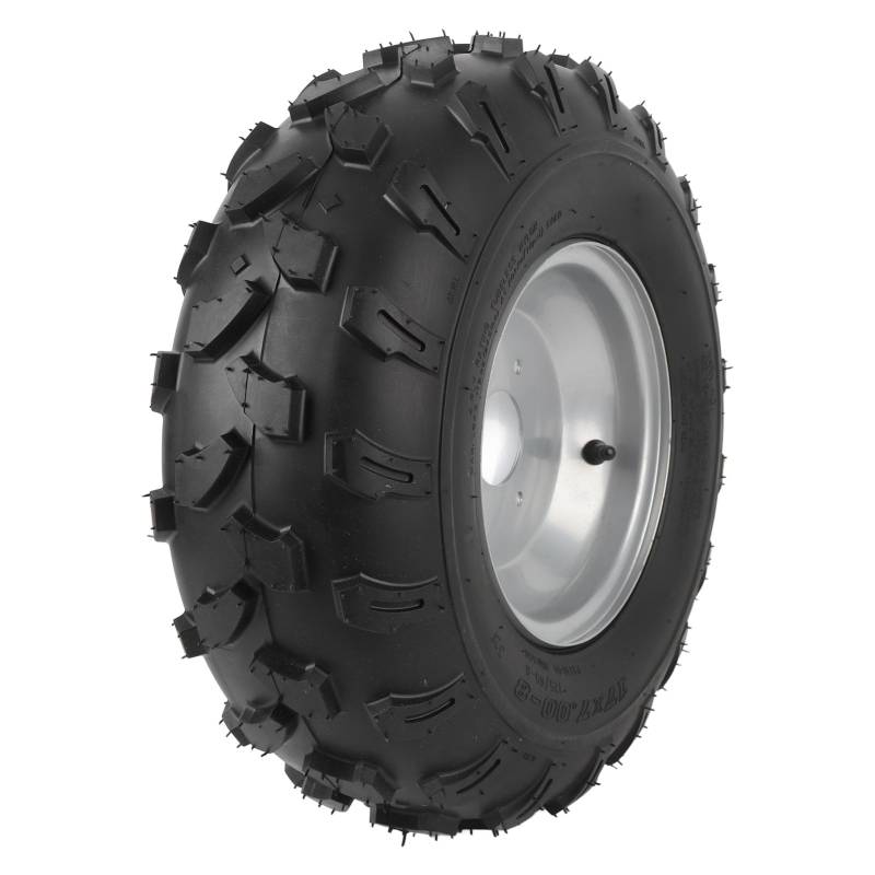 17x7.00-8 Rad Rand Reifenbaugruppe, 8-Zoll-Gummi-Vorderreifen-Austausch mit Gut Verbessertem Griff für ATV Quad Off Road Go Kart Cart Mini Bike Lawn Mower von Oreilet