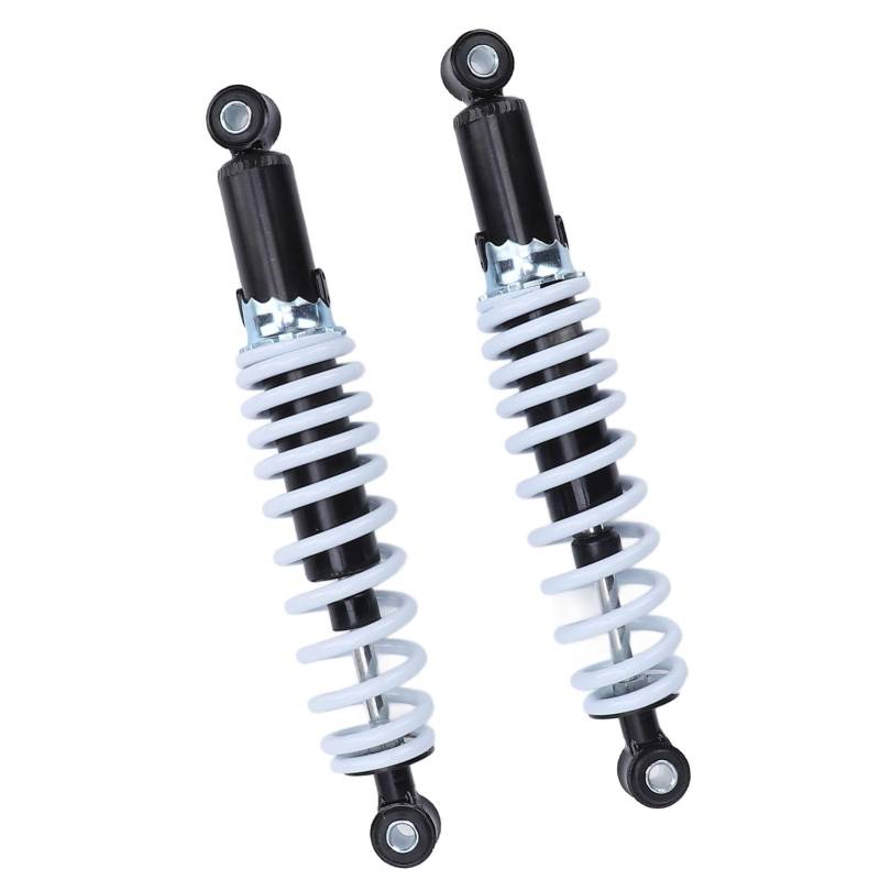 2-teiliger Motorrad-Stoßdämpfer, 300 Mm Universal-Federstoßdämpfer, Einstellbarer Dämpfungsstoßdämpfer für Mini-Dirtbike-Scooter-Taschenwagen von Oreilet