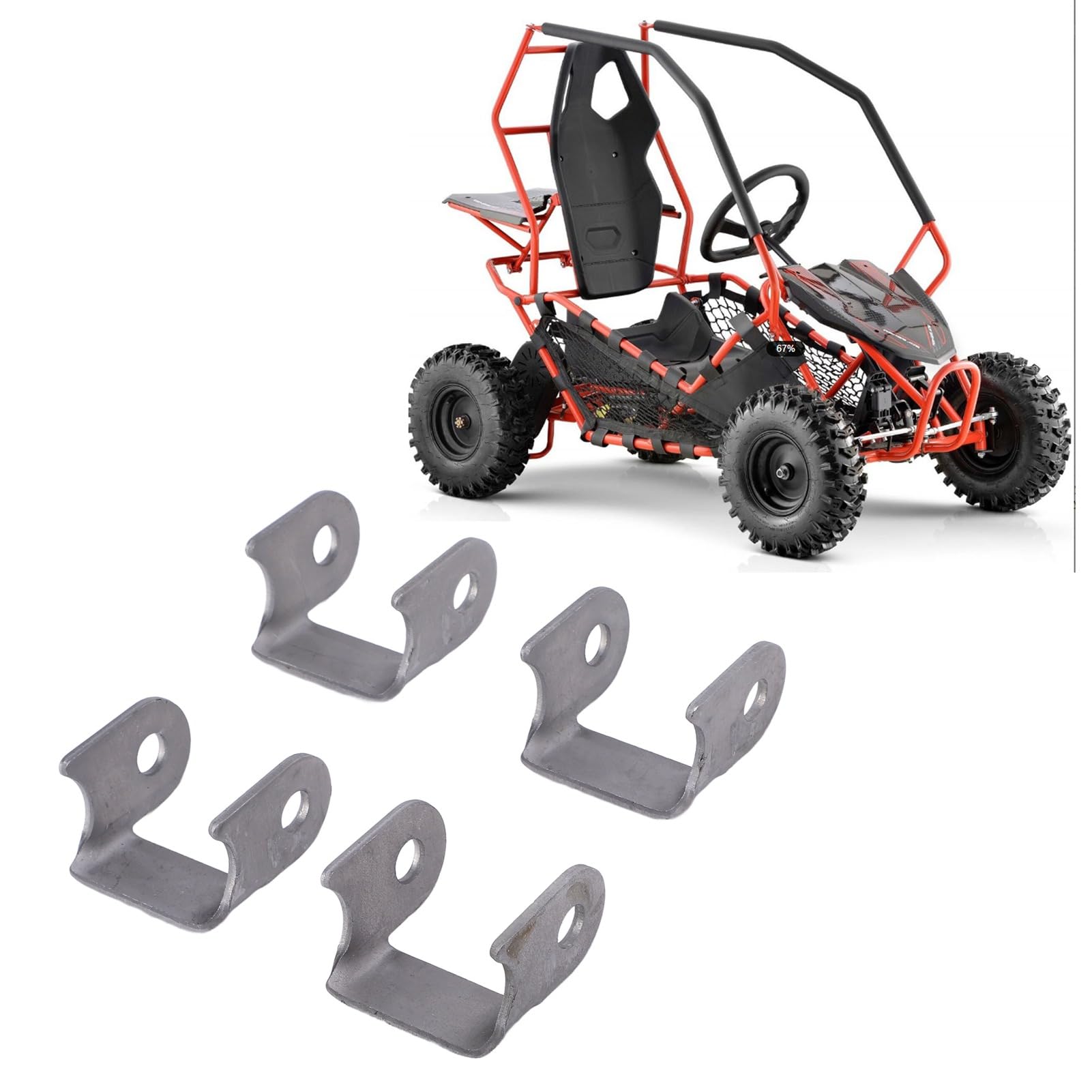 4 teiliges Anschweiß Montagehalterungs Kit für Stoßdämpferschwingen, Anschweiß Montagehalterung Stoßdämpferaufhängung aus Hochwertiger Stahllegierung für ATV Dirtbikes UTV Go 4 teiliges Anschweiß Montagehalterungs Kit für Stoßdämpferschwingen, Anschweiß Montagehalterung Stoßdämpferaufhängung aus Hochwertiger Stahllegierung für ATV Dirtbikes UTV Go von Oreilet