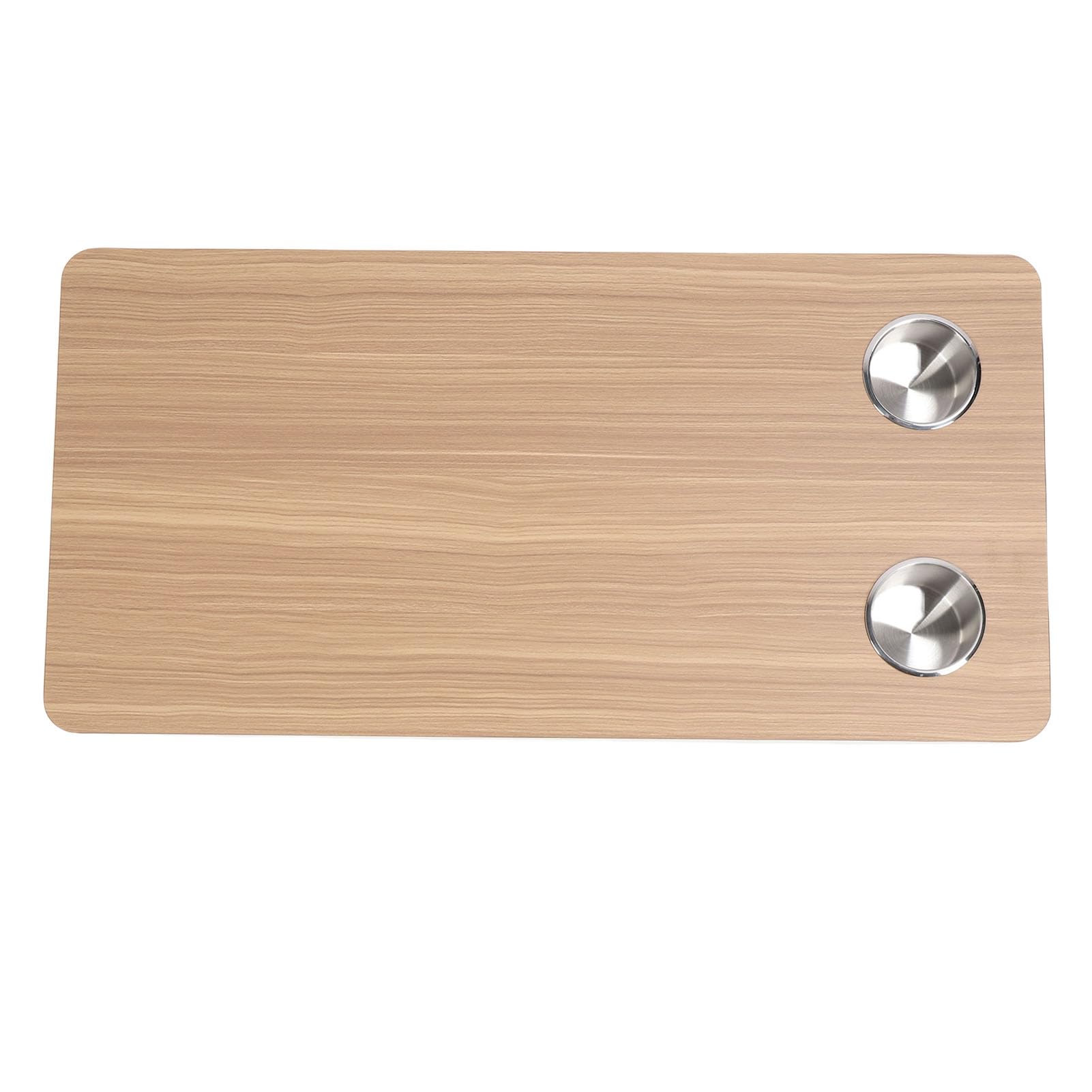 Oreilet Bootstisch -Top -Ersatz, 800x400 Mmx18mm Massives Holz RV Tischplatte Tischplatte mit 2 Tasse Halter für Meeresanhänger Yacht Wohnmobil Deck Essarbeit (Brown) von Oreilet