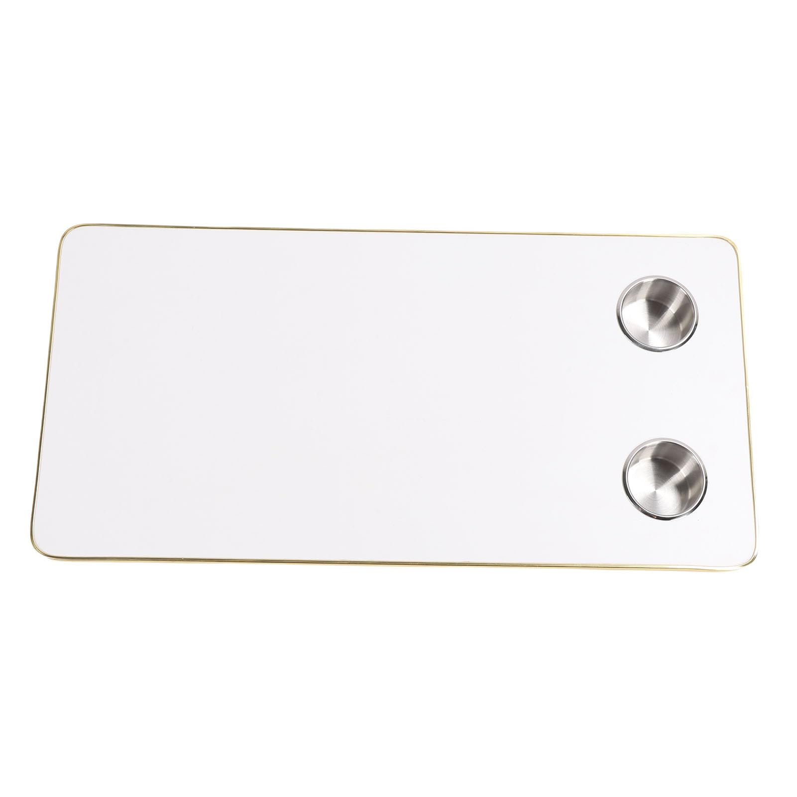 Oreilet Bootstisch -Top -Ersatz, 800x400 Mmx18mm Massives Holz RV Tischplatte Tischplatte mit 2 Tasse Halter für Meeresanhänger Yacht Wohnmobil Deck Essarbeit (White) von Oreilet