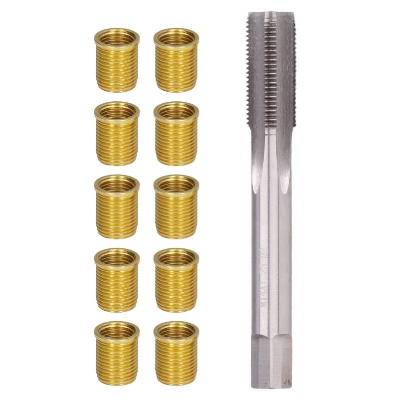 Oreilet Zündkerzengewinde-Reparatursatz, Metalleinsätze M12 X 1,25, M14 X 1,25, Gewindebohrer, 14 Mm Zylinderkopf-Nachgewindesatz, Zündkerzengewinde-Reparaturwerkzeuge von Oreilet