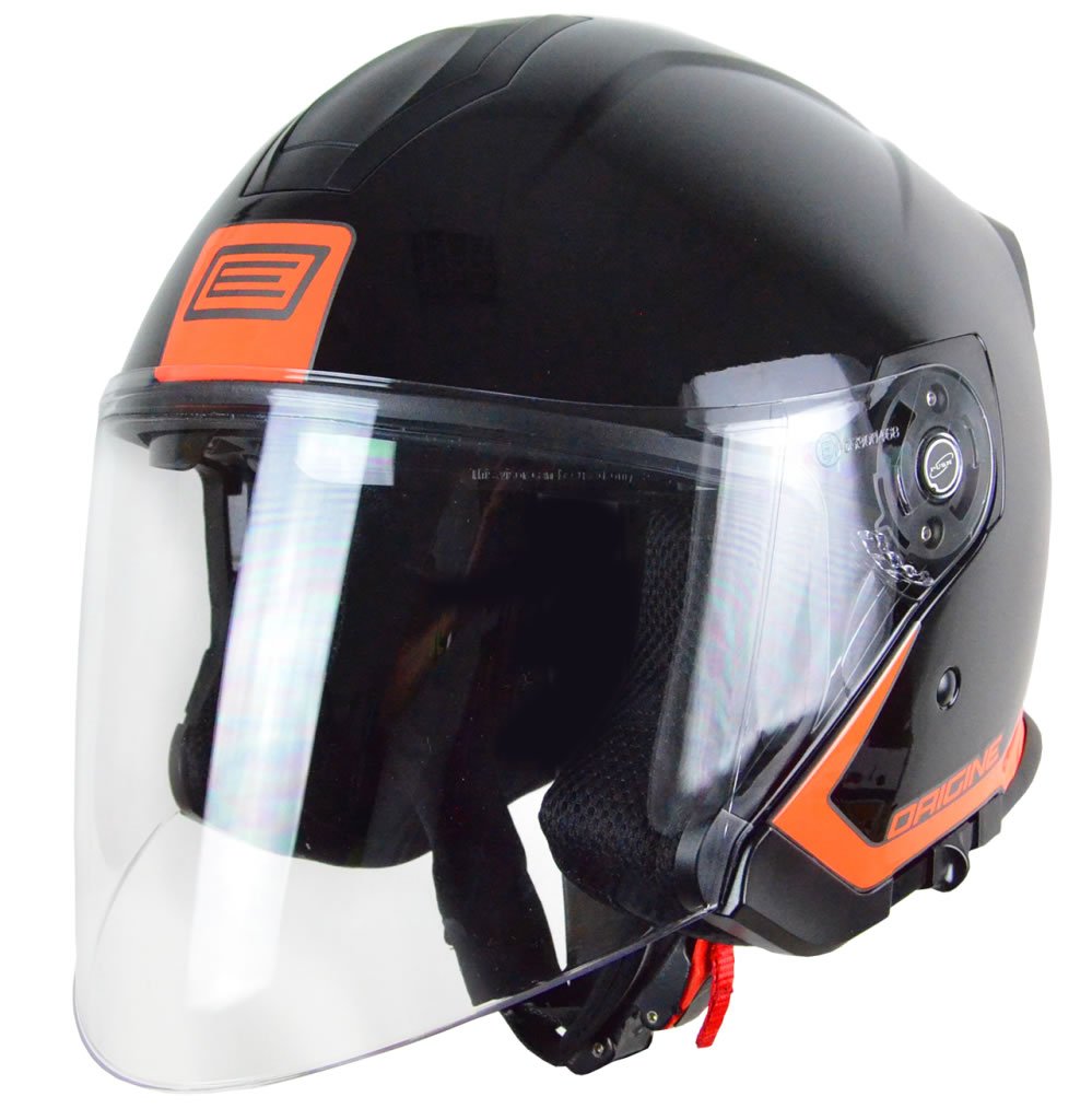 Origine helmets PALIO Flow Open Face Helme, Orange/Schwarz, Größe XS von ORIGINE