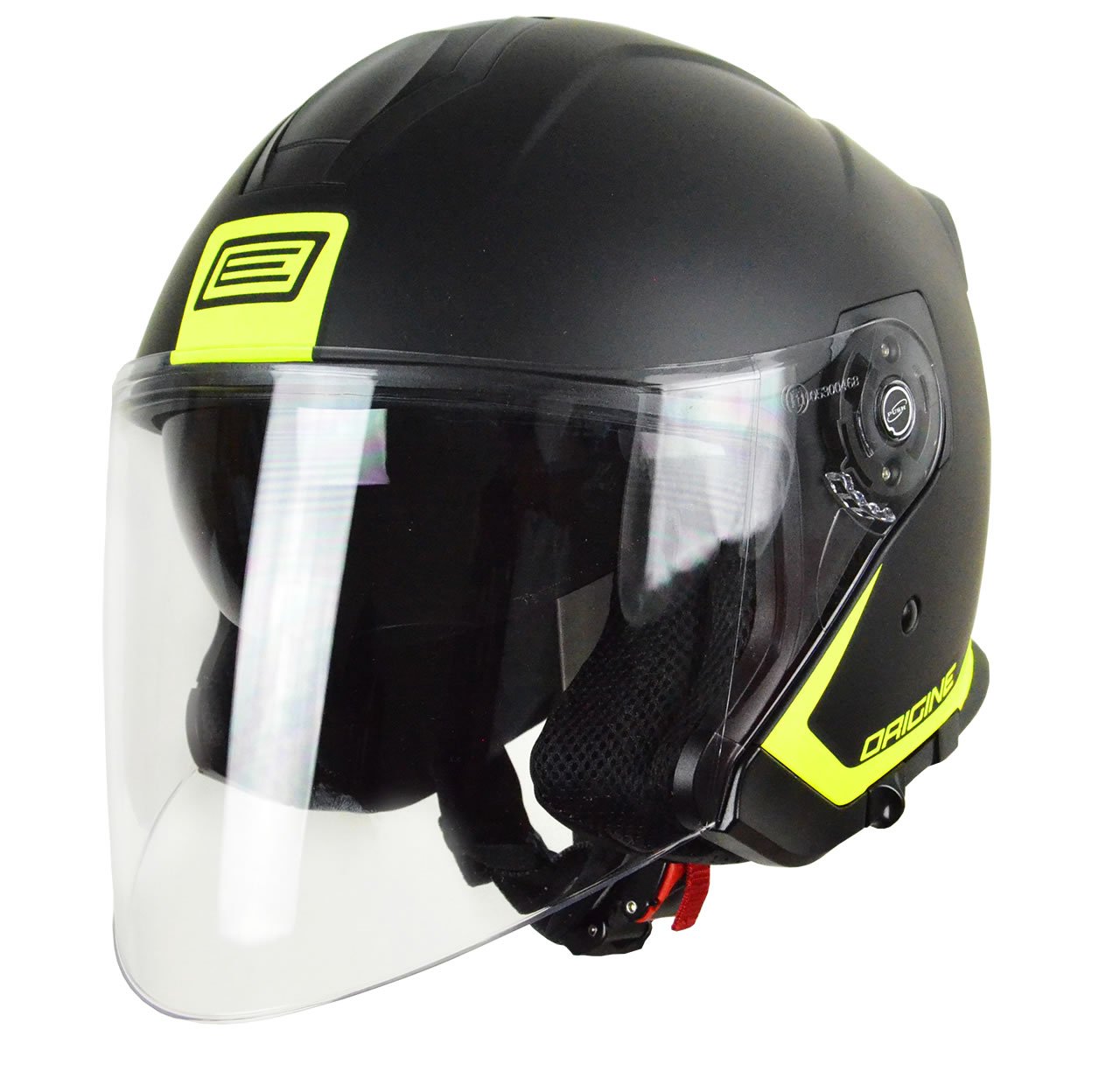 Origine helmets PALIO Flow Open Face Helme, Gelb/Schwarz, Größe S von ORIGINE