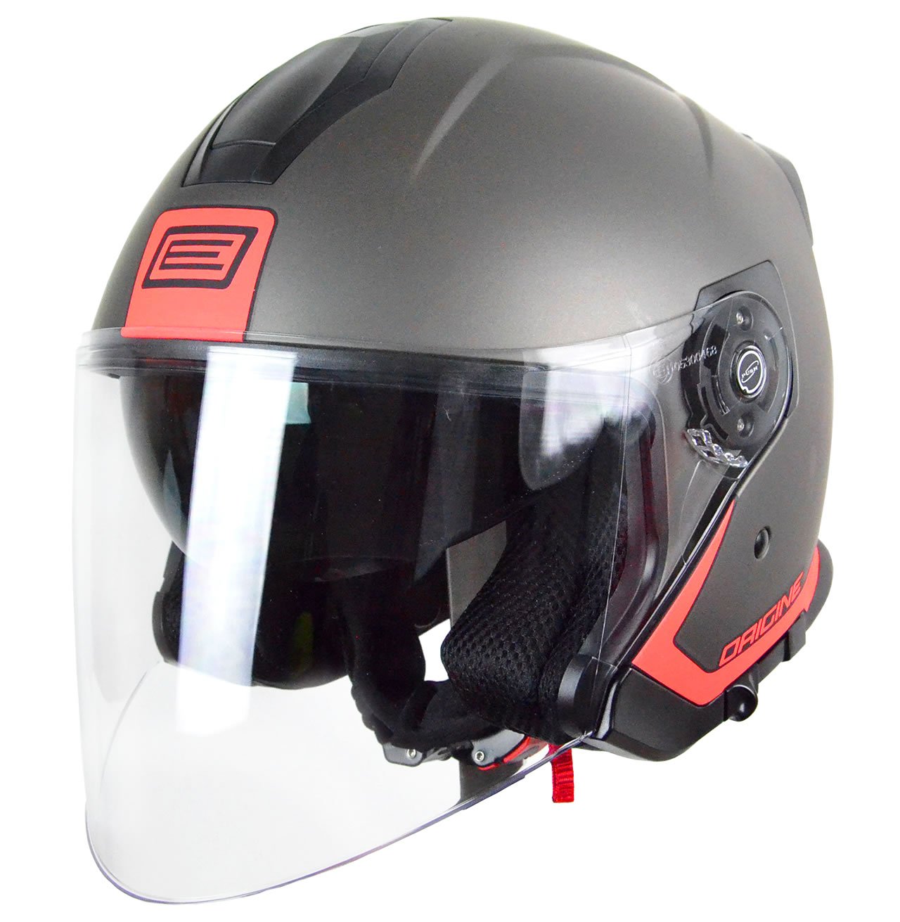 Origine helmets PALIO Flow Open Face Helme, Rot/Schwarz, Größe S von ORIGINE