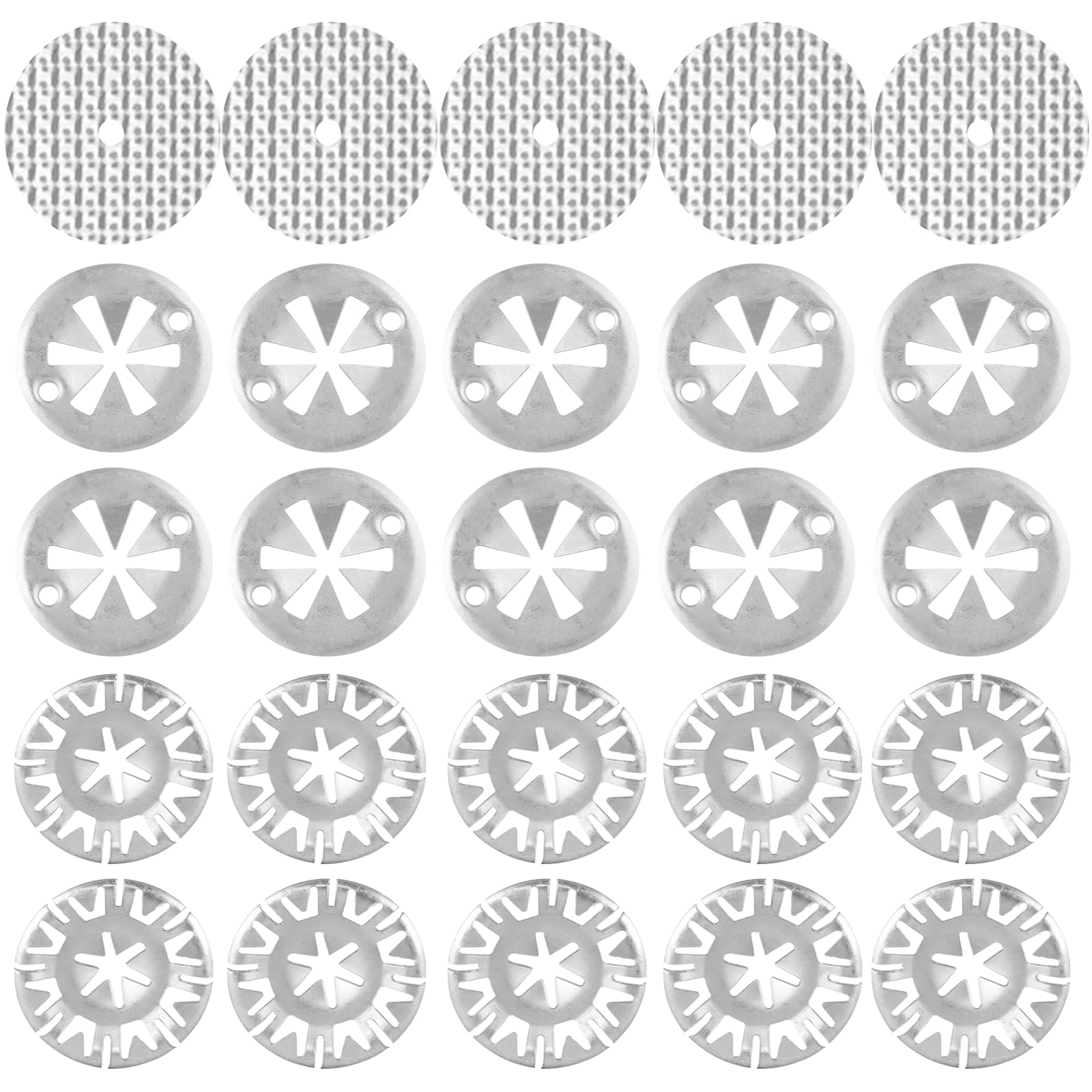 25 Pcs Hitzeschutzplatte Hitzeschild Reparatursatz für Auto, 30mm Klemmscheiben Hitzeschutzblech, 52mm Reparaturbleche，Hitzeschutzblech Reparatursatz Kompatibel mit Die Meisten Autos von Orizizhic