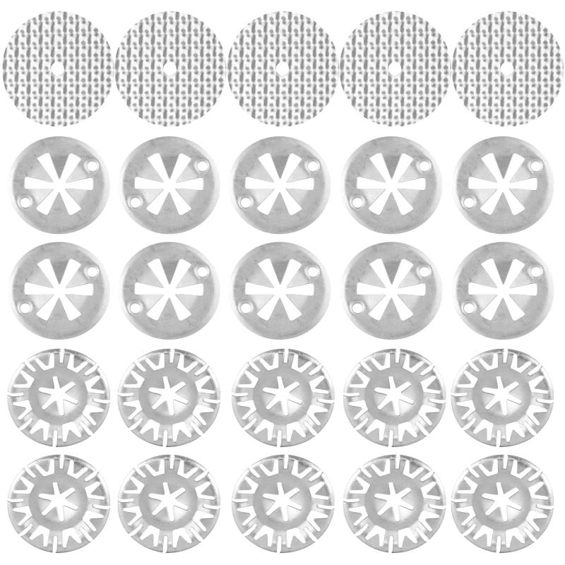 25 Pcs Hitzeschutzplatte Hitzeschild Reparatursatz für Auto, 30mm Klemmscheiben Hitzeschutzblech, 52mm Reparaturbleche，Hitzeschutzblech Reparatursatz Kompatibel mit Die Meisten Autos von Orizizhic