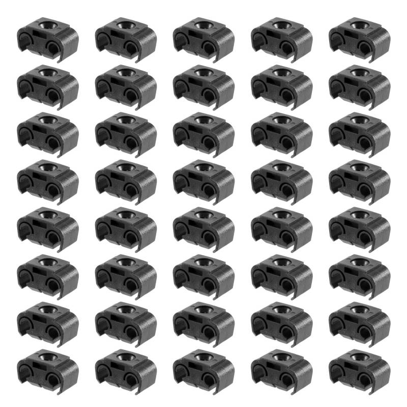 Orolotay 40 STÜCKE 2 Bremse Leitungs Halter Clip Halter Halterung 811611797 Doppel Rohr Basis Bremse Kabel Clip 4,75 Mm Schwarz von Orolotay