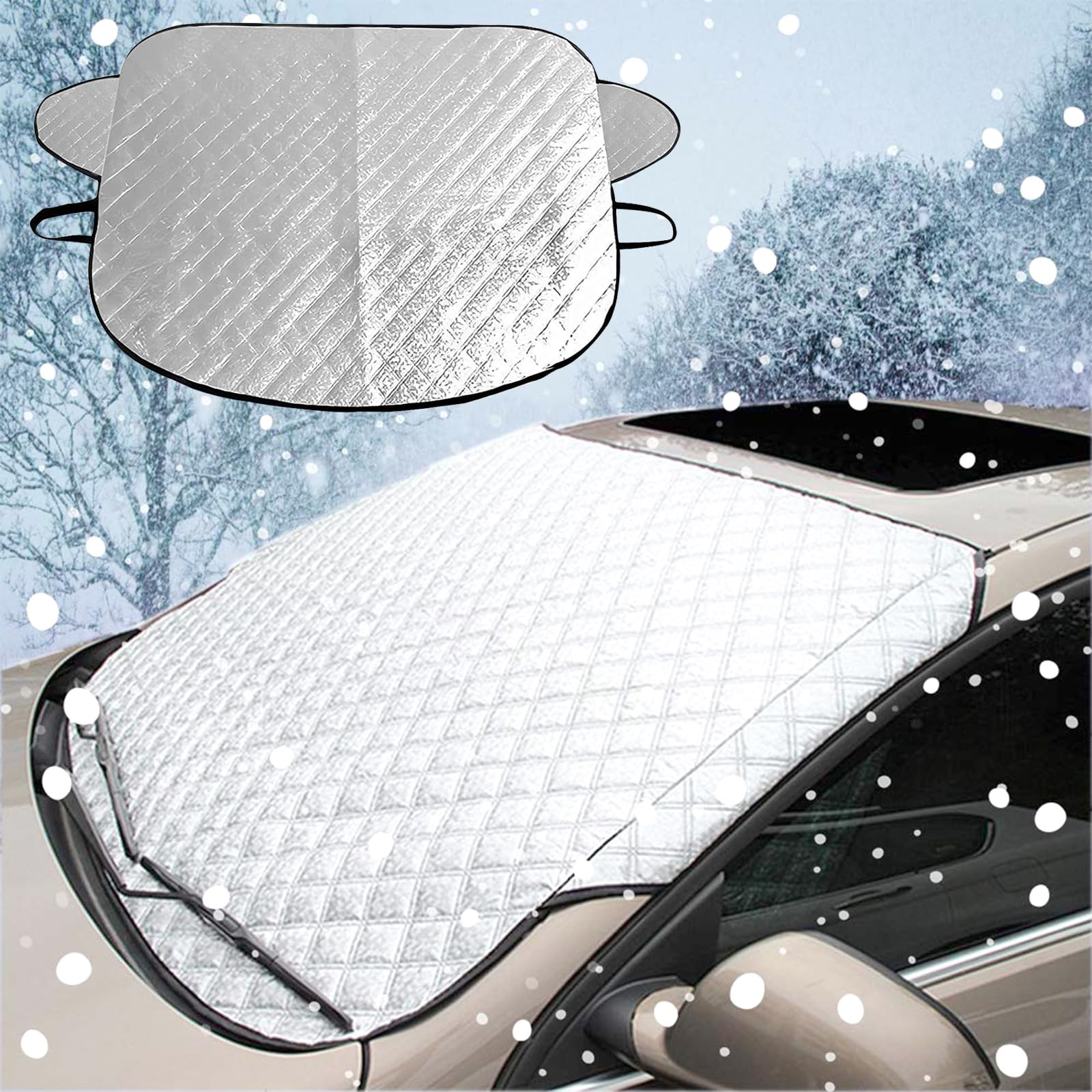 Orssmigs Auto Frontscheibenabdeckung Windschutzscheibenabdeckung Winter Dicker Faltbare Scheibenabdeckung Winter Abnehmbare Eisschutzfolie Auto Frontscheibe für Gegen Schnee,EIS,Frost,147x100 cm Orssmigs Auto Frontscheibenabdeckung Windschutzscheibenabdeckung Winter Dicker Faltbare Scheibenabdeckung Winter Abnehmbare Eisschutzfolie Auto Frontscheibe für Gegen Schnee,EIS,Frost,147x100 cm von Orssmigs