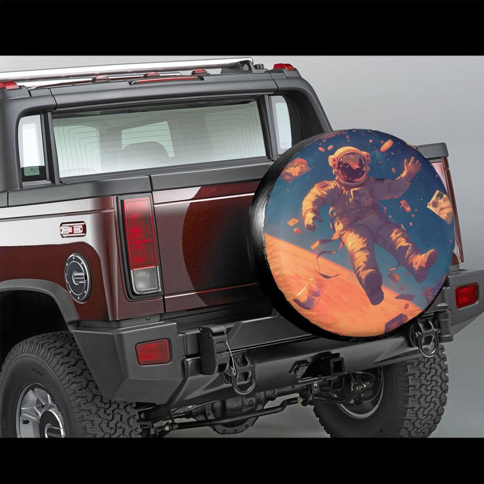 Ersatzreifenabdeckung, Radschutz, Astronaut, wasserdicht, staubdicht, universelle Passform für Jeep, Anhänger, Wohnmobil, SUV, Wohnmobil, Fahrzeug, 40,6 cm (16 Zoll) von Ortydoxa