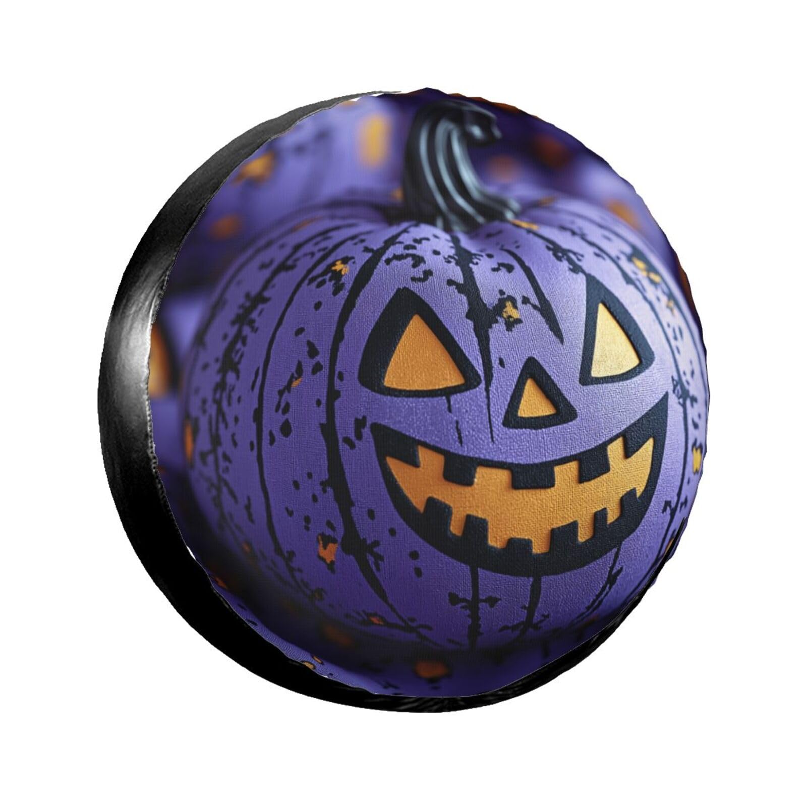 Ersatzreifenabdeckung, Radschutz, Halloween-Kürbis, wasserdicht, staubdicht, universelle Passform für Jeep, Anhänger, Wohnmobil, SUV, Wohnmobil, Fahrzeug, 43,2 cm (17 Zoll) von Ortydoxa