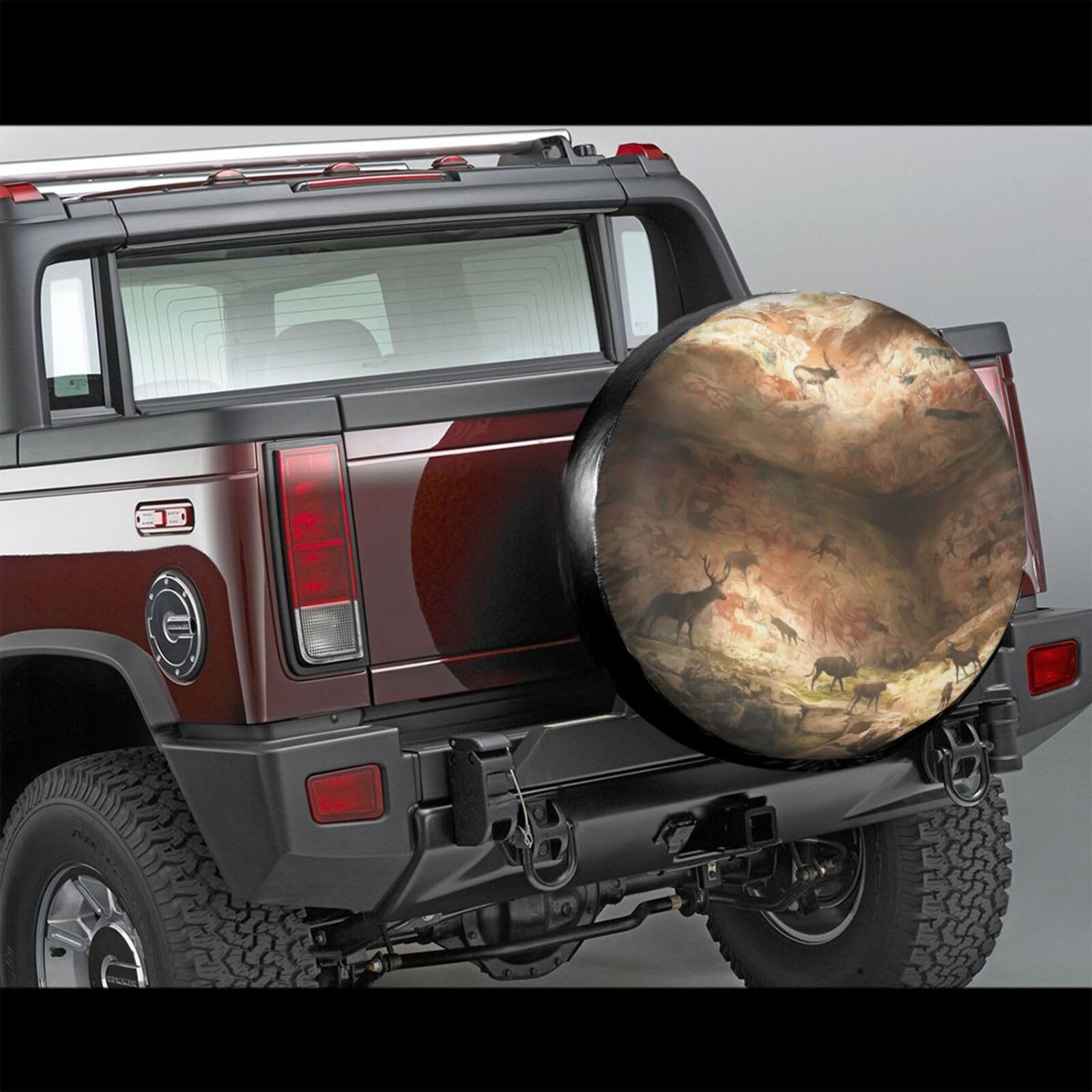 Ersatzreifenabdeckung, Radschutz, Höhlenhirsch, wasserdicht, staubdicht, universelle Passform für Jeep, Anhänger, Wohnmobil, SUV, Wohnmobil, 43,2 cm (17 Zoll) von Ortydoxa
