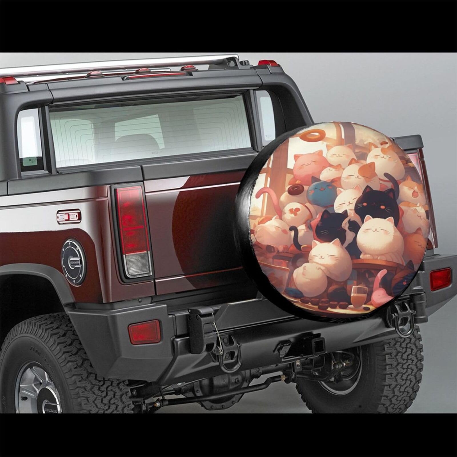 Ersatzreifenabdeckung, Radschutz, Katzenzimmer, Wasserbecher, wasserdicht, staubdicht, universelle Passform für Jeep, Anhänger, Wohnmobil, SUV, Wohnmobil, Fahrzeug, 40,6 cm Ersatzreifenabdeckung, Radschutz, Katzenzimmer, Wasserbecher, wasserdicht, staubdicht, universelle Passform für Jeep, Anhänger, Wohnmobil, SUV, Wohnmobil, Fahrzeug, 40,6 cm von Ortydoxa