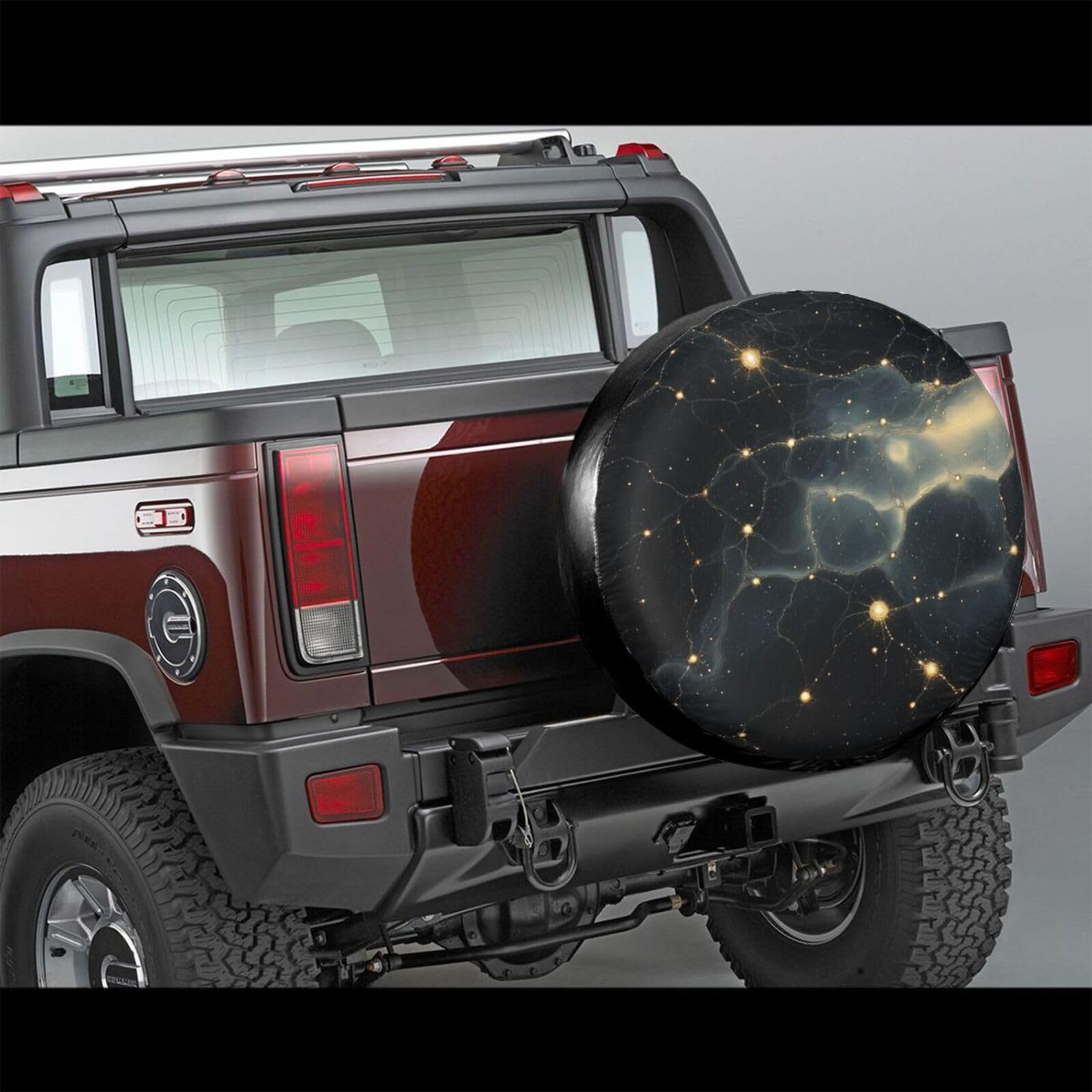 Ersatzreifenabdeckung, Radschutz, Sternenhimmel, Marmor, wasserdicht, staubdicht, universelle Passform für Jeep, Anhänger, Wohnmobil, SUV, Wohnmobil, Fahrzeug, 40,6 cm (16 Zoll) von Ortydoxa